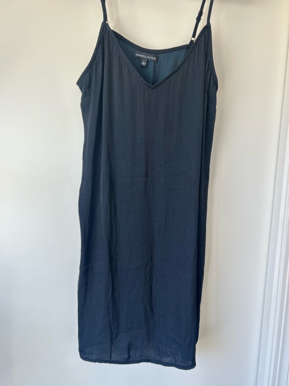 Kendall & Kylie Black Mini Slip Dress